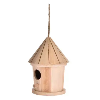 Дървената ясла за птичи къщички САМ bird ' s Nest Външни окачени птичи къщички Декорация на дома, Градинарство Украса
