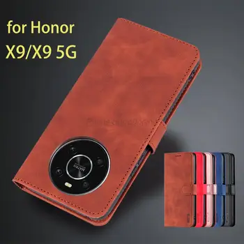 Държач за Карти, една Чанта-Портфейл за Huawei Honor X9 X9A 5G X 9 4G, Кожен Калъф от Изкуствена Кожа, флип-надолу Кобур, Калъф За Телефон, Калъф-за награда