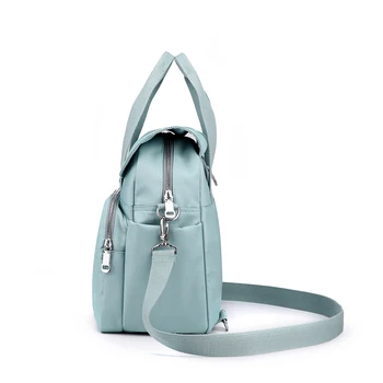 Ежедневни дамски чанти-тоут, найлонова чанта на рамо водоустойчива чанта, универсална чанта през рамо с цип, Bolsa Feminina, портмонета и чанти