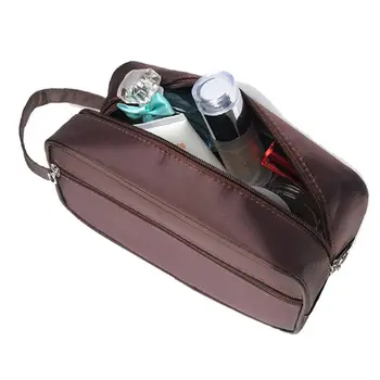 Ежедневни мъжки водоустойчив косметичка за грим, чанта за козметика чанти, чанта за тоалетни принадлежности с цип Органайзер за измиване на Голям Капацитет за Съхранение на