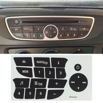 Етикети за ремонт на автомобилни бутоните на CD радио аудио Етикети за ремонт бутони, Етикети за Twingo на Renault Clio и Megane Автомобилни аксесоари