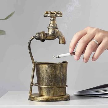 Желязна художествена пепелник за пури, за дома, креативна пепелник, подарък за човек, аксесоари за пушачи, настолен пепелник, бонг за пушене