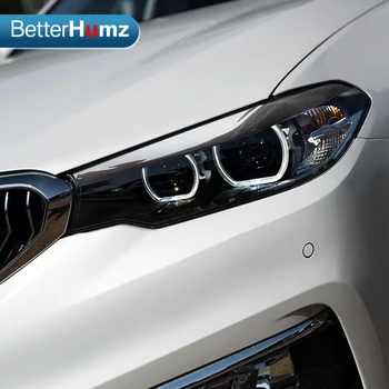 За BMW G30 серия 5, автомобилен стайлинг, Фарове, изработени от въглеродни влакна, Веждите, клепачите, панел, преден фар, аксесоари за Вежди