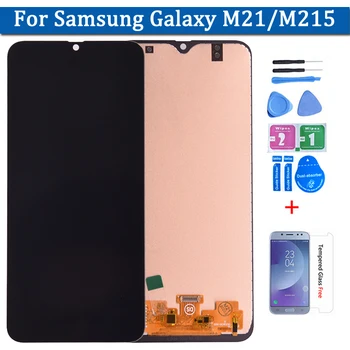 За SAMSUNG GALAXY M21 M215 LCD сензорен дисплей, дигитайзер, възли за Samsung M215F/DS Резервни части