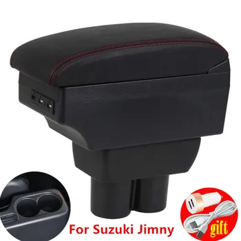 За Suzuki Jimny, кутия за оръжие, детайли на интериора, специални части за обновяване на централната кутия за съхранение на оръжие на автомобил с led подсветка, USB