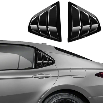За Toyota Camry 2018-2023 Сменяеми щори на задните странични стъкла, отдушник, лъжичка, завеси, тапицерия щори -Лъскаво черен