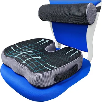 За Облекчаване на болки в копчике, ишиас, болки в гърба, Комфортен Офис стол, въздушната Възглавница за автомобилни седалки, нескользящая ортопедична възглавница за опашната кост от пяна с памет ефект