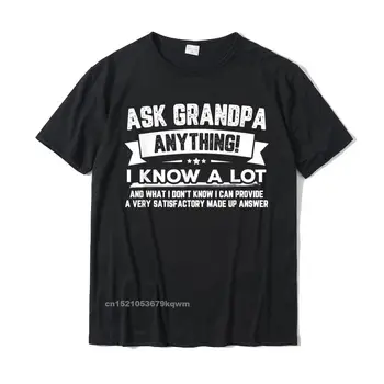Забавна Тениска На баща Ден, Подарък за 60-годишнината, Попитай Дядо За нещо, Тениска на поръчка, Летни Блузи, Тениски, Забавни Памук Мъжки топ, тениски