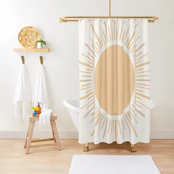 Завеса за душа в стил Sun Boho, кърпа за баня, санитарен Възел и душ завеса за душ, душ-кабини
