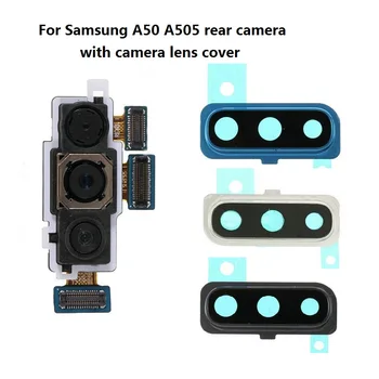 Задни Голям Модул на Камера за Задно виждане С о-Пръстен За Капака на Обектива на Камерата + Стъклен обектив За Samsung Galaxy A50 A505
