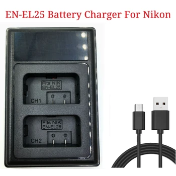 Зарядно устройство EN-EL25 USB Двойно Зарядно Устройство За Nikon Z 50 Z Фк Z50 Zfc Зарядно За Фотоапарат EN-EL25 Сменное Зарядно Устройство