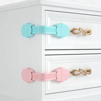 Защитно заключване на чекмеджета на гардероба, на вратата на хладилника, Заключване за защита на децата, пластмасова ключалка за защита на ръцете от тесни точки