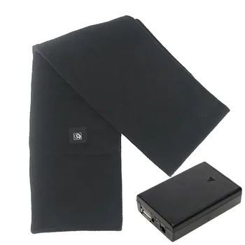 Зимен шал с топъл от USB, руното шал яка и с подгряване, Електрически протектор за врата, Защита на раменете с батерии помещение