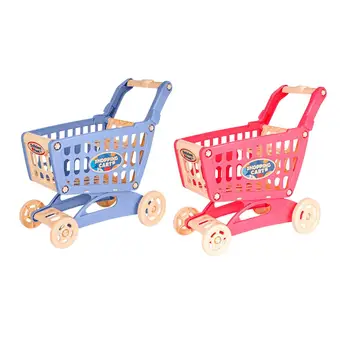 Играчка количка за пазаруване в супермаркет, ръчна количка за ранно развитие