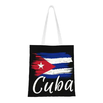 Кавайная печат Куба, Кубинското знаме на Хавана, чанти за пазаруване, холщовая чанта за пазаруване, кубинската патриотическая чанта