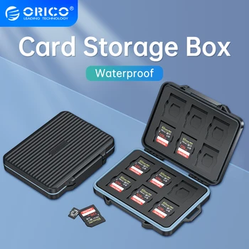Калъф за съхранение на карти с памет ORICO SD, държач за карти Micro SD, водоустойчив мека подплата за твърд диск/CF/SD, органайзер за притежателя на карти