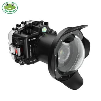 Калъф за фотоапарат за Подводно плуване Seafrogs За Sony A7 Mark IV За Sony-FE 2.8/24-70 GM Обектив Подводен Водоустойчив Корпус на Камерата