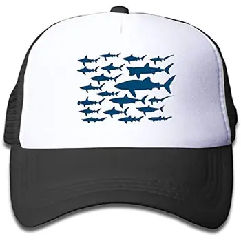 Керамичния океанская акула Цвете, морска риба, Детска окото шапка бейзболна шапка за деца с принтом за момчета и момичета, регулируеми Плоски шапки в стил хип-хоп