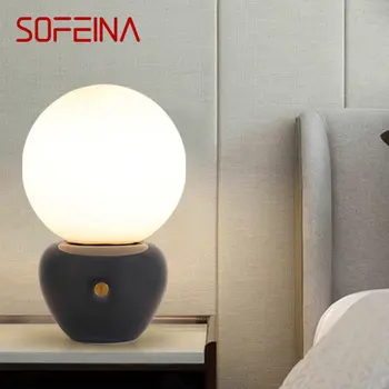 Керамично десктоп осветление SOFEINA с докосване затемнителем, модерни led креативни декоративни нощни лампи в скандинавски стил