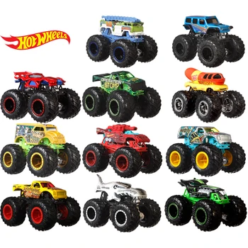 Кола Hot Wheels Monster Trucks 1:64 Fyj44 Big Foot Cars Метална модел автомобил, монолитен под налягане, автомобили за деца, Коледни играчки за рожден ден, подаръци