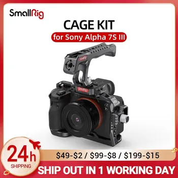 Комплект за професионален фотоапарат SmallRig Cage Kit за Sony a7 iii Alpha 7S III A7s3 с прикрепен за студено башмака NATO rail 3181