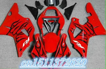 Комплект обтекателей Dor за YZF R1 00-01 червен черен YZF-R1 2000-2001 YZF1000 1000 YZFR1 00 01 2000 2001 D