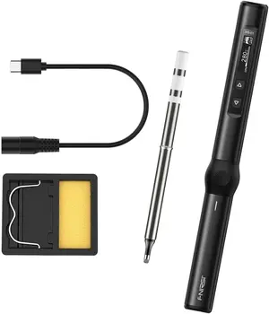 Комплекти паяльников PD65W с Цифрово OLED-дисплей, Easy Поялната Дръжка за Запояване, Демонтаж, Черно BC2