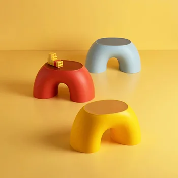 Креативен модел табуретка, просто пръстен, малка пейка, домашен кръг детска табуретка, нескользящая здрави обувки