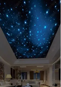 Кремена таванна фолио с печат 1826 звезди със синьо нощно небе за тапицерия на тавана работилница