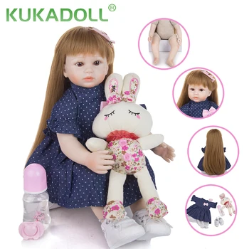 Кукла KUKADOLL Reborn Babies 19 Инча, Тканевое Тялото, Мека Сладка Кукла Принцеса, Реалистична Кукла Bebe Reborn, Детски Играчки За Подаръци на Детето