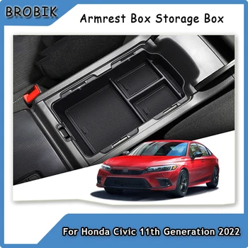 Кутия за Съхранение на Автомобилния Подлакътник BROBIK Кутия За Съхранение на Централното Управление на Автомобилния Органайзер за Honda Civic 11-то поколение 2022