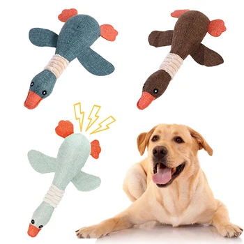 Куче писклив плюшени играчки За големи Средни кучета, Мека Интерактивна образователна играчка, Аксесоари за кученца чихуахуа, за да проверите за Чиенс