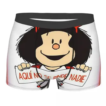 Къси панталони-боксерки Thinking Mafalda Мъжки с 3D принтом, мъжко Бельо с анимационни герои 