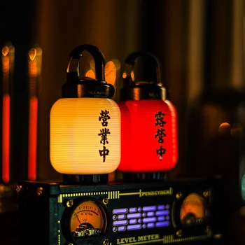 Лампа за къмпинг, лампа, ретро лампа за къмпинг лампа в японски стил с чанта за съхранение, украса за аксесоари ML4