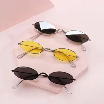 Летни мъжки и дамски модни дизайнерски очила в малка рамки, Слънчеви очила с овална форма, слънчеви очила пури в ограничени бройки нюанси
