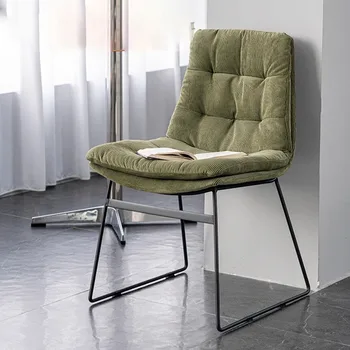 Луксозен метален стол за хранене в скандинавски стил, Модерен Офис, за партита, столове за всекидневна, Кухня, Зелен Декор за стола Sillas Comedor