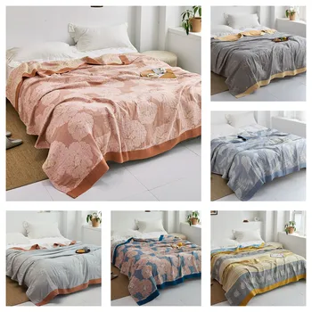 Лятно покривало за легло за възрастни и деца с климатик, бебешки одеяла, Спално бельо, Пятислойный марля муслиновый диван 