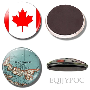 Магнити за хладилник за пътуване спомен от флаг на Канада Канада карта на остров принц Едуард магнити за хладилник декор обяви