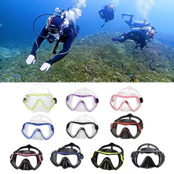 Маска за подводно плуване, плувни очила, удобна силиконова диафрагма, маска за гмуркане за възрастни, плуване с маска и шнорхел, Лекота на използване