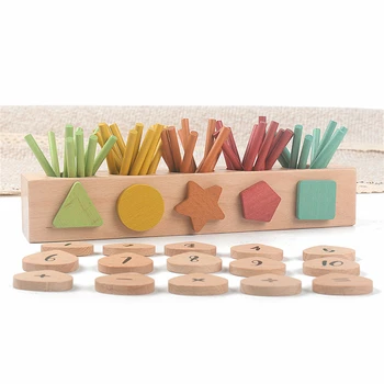 Математически Монтесори играчки, Материали за Обучение За Броене на Числа, Играчки Монтесори За Деца на 3 Години, урок, Подарък За Деца D66Y