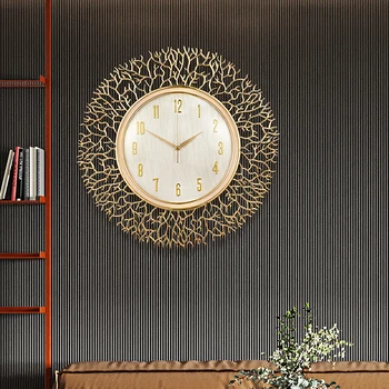 Метални цифрови луксозни стенни часовници Метални Модерните стенни часовници в скандинавски стил Електронен минималистичен декор Orologio Da Parete Room Decor