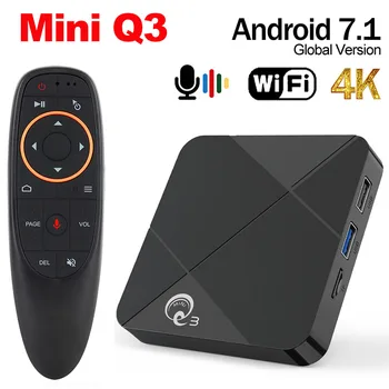 Мини Q3 Android 7,1 Smart TV BOX Amlogic A95X TVBOX 4K MiniQ3 1 GB 8 GB/2 GB 16 GB Смарт Wifi телеприставка vs R69