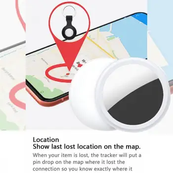 Мини-автомобилен GPS тракер, защита от загуба на ключовете от устройства, търсенето на домашни любимци, Bluetooth 4.0 е съвместим с IOS и Android, умен локатор за AirTag Apple