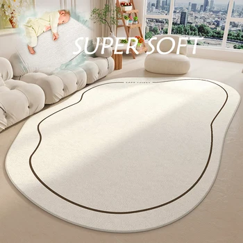 Модерен Нередовен килим за хол, минималистичная линия, модерен Подложка за спални, Начало декор, холни маси, мат, пухкав килим за спални