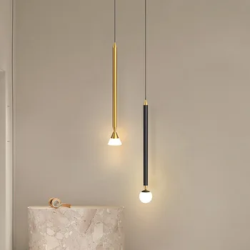 Модерна led подвесная лампа за прикроватного осветление спални с дълъг кабел, тавана лампа, интериор за дневната, бар, кафене