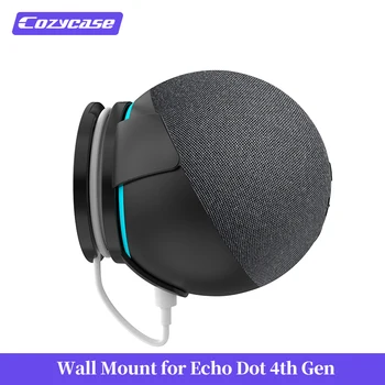 Монтиране на стена Cozycase за Алекса Echo Dot 4-то и 5-то поколение, Вграден Държач за Управление на Кабели за Спалня, Кухня, Баня