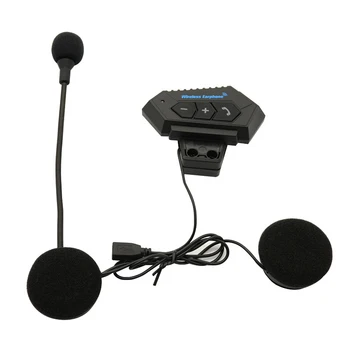 Мотоциклет Bluetooth-съвместими каска, слушалка, комплект безжични микрофона, стерео, водоустойчив музикален плеър