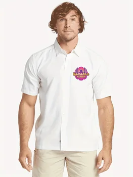 Мъжка риза с ревера голям размер, мъжки креативна риза с графичен елемент Рамадан, обикновена ризи с копчета, мъжки дрехи