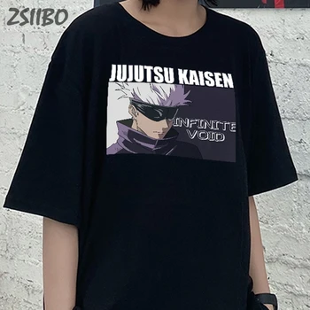Мъжки t-shirt Harajuku Jujutsu Kaisen Gojo Nadia, тениска Унисекс Модел Аниме, Ежедневни тениска на Mitko Itadori, Мъжки Градинска дрехи, Блузи