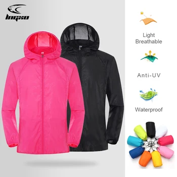 Мъжки дамски туризъм яке, водоустойчив бързосъхнеща облекло за къмпинг, лов, слънчеви палто за спортове на открито, ветровка с защита от uv